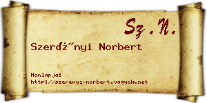 Szerényi Norbert névjegykártya