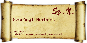 Szerényi Norbert névjegykártya